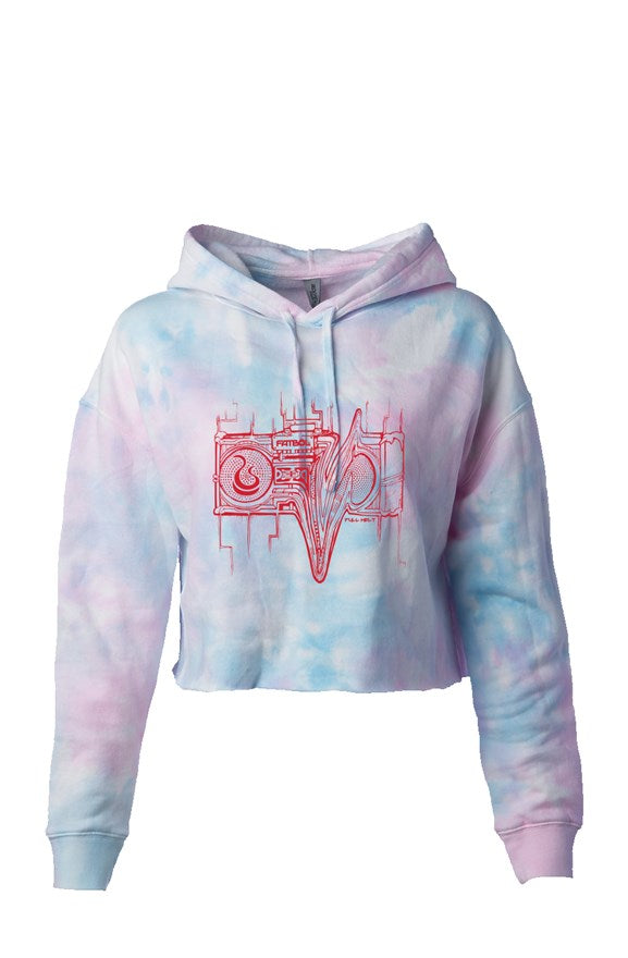 Fatbol Tie Dye Crop Top Hoody - 