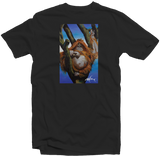 Men's Black Fatbol Crew Neck Tee Featuring Chali 2na "Orangutan" - fatbol