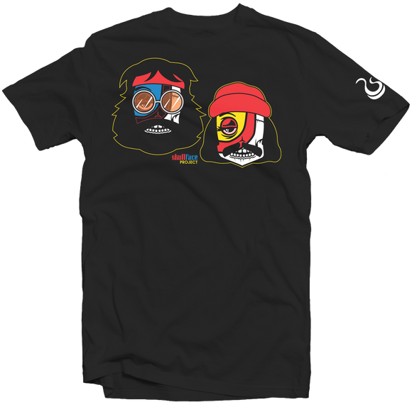 Men's Black Fatbol Skullface Crew Neck Tee 