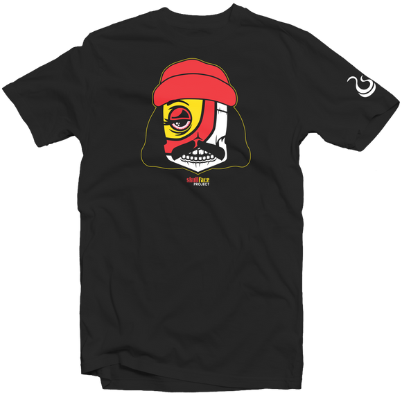 Men's Black Fatbol Crew Neck Skullface Tee 