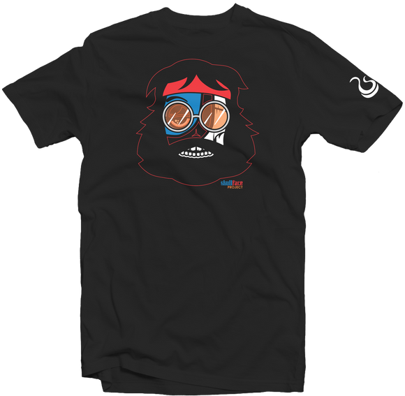 Men's Black Fatbol Skullface Crew Neck Tee 