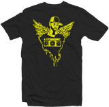 Black Men's Fatbol Tee featuring J Dilla Foreva Gold Print - fatbol