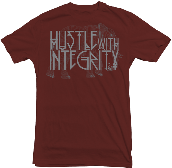 Men's Burgundy Fatbol Crew Neck Tee 