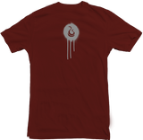 Men's Burgundy Fatbol Crew Neck Tee "Hustle Tech" - fatbol