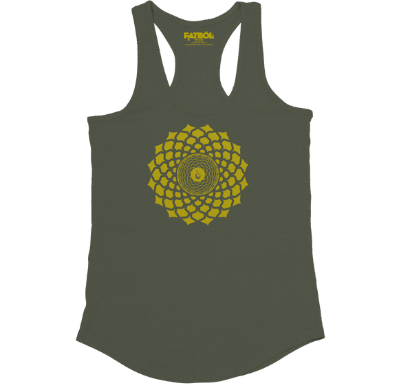 Gold Lotus Racerback - Army