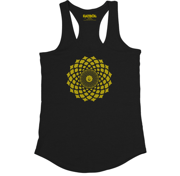 Gold Lotus Racerback - Black