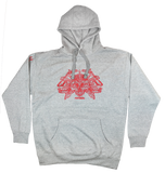 FAtbol unisex Hoody - "Samurai Mech" Pullover -Heather Grey