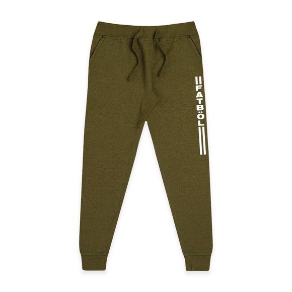 ﻿Fatbol Classic Joggers - Fatbol Stripes - Green Heather